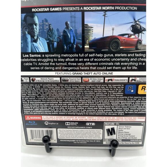 CIB w/ Map (Tested) Grand Theft Auto 5 GTAV - PS3 Sony PlayStation 3 - Picture 4 of 9